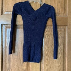 Navy blue juniors long sleeve dress shirt